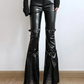 Leather and Lace Flare Pants