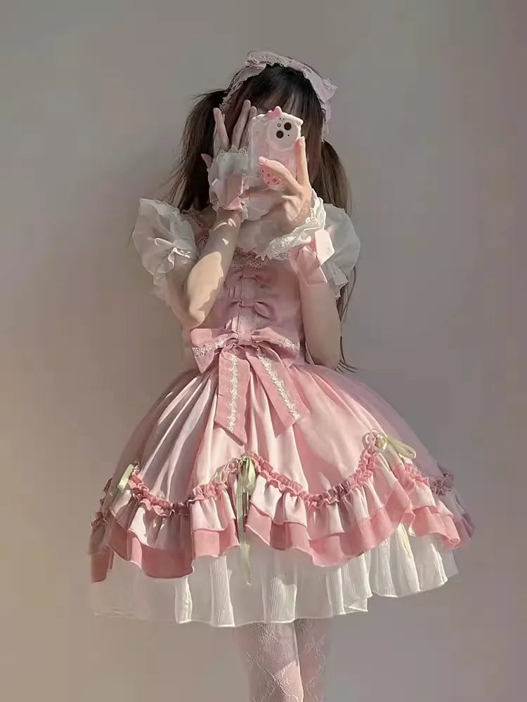 Pretty in Pink Lolita Bow Dress