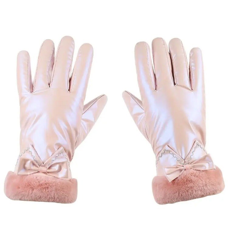 Plush Reflective Touch Screen Gloves