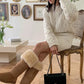 Cocoa Days Illusion Cable Knit Dress