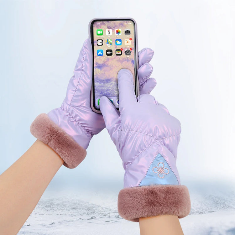 Plush Reflective Touch Screen Gloves