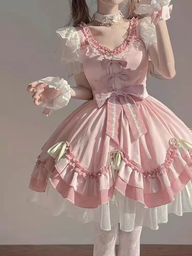 Pretty in Pink Lolita Bow Dress