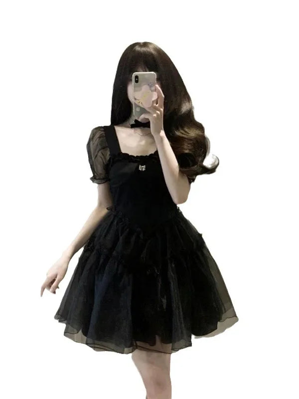 Flouncy Dark Princess Mini Dress