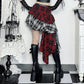 Grunge Chaos Asymmetrical Plaid Skirt
