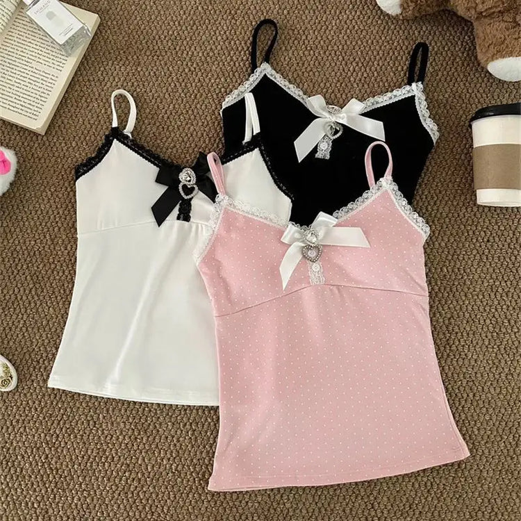 Coquette Charm Lace Trim Cami