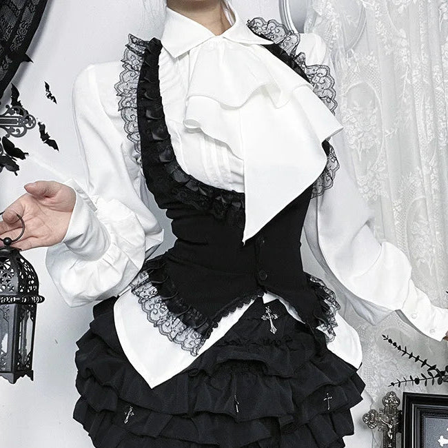 Nocturne Lace-Trim Halter Corset Top