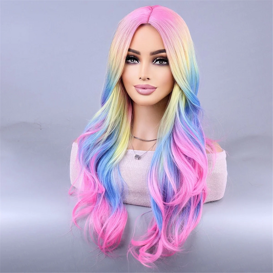 Vibrant Rainbow Wig