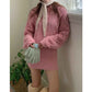 Cocoa Days Illusion Cable Knit Dress