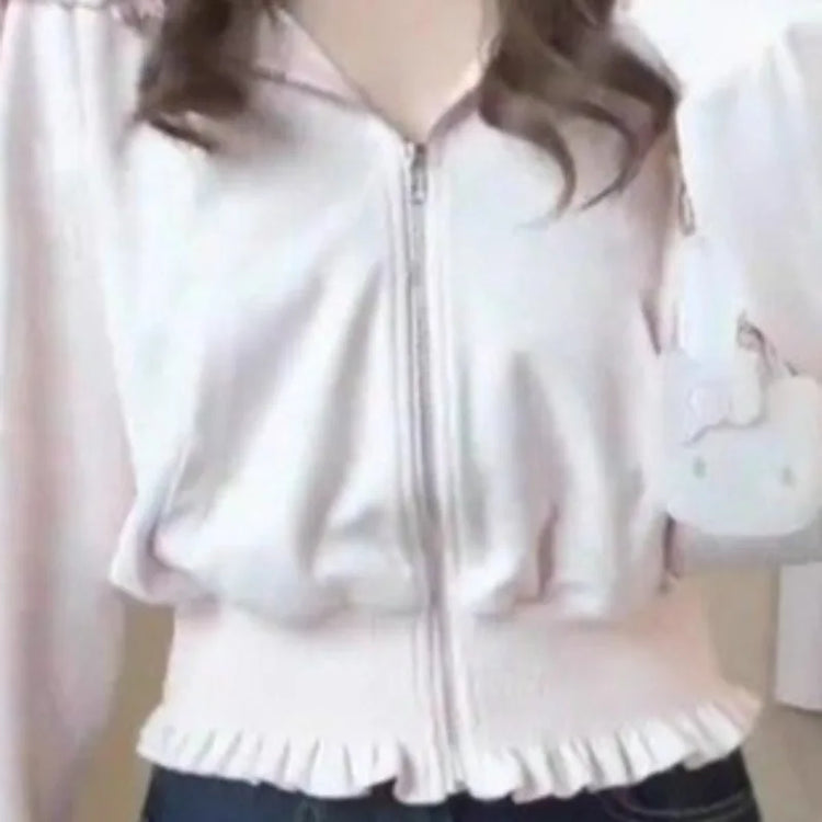 Ruffle Crush Zip Hoodie – Local Stock