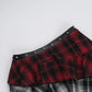 Grunge Chaos Asymmetrical Plaid Skirt