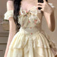 Flowering Bow Layered Mini Dress