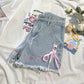 Lovable High-Waisted Party Animal Denim Shorts