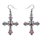 Heaven’s Kiss Crystal Cross Earrings