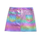 Metallic Rainbow Mini Skirt