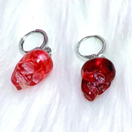 Code Red Skull Earrings