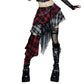 Grunge Chaos Asymmetrical Plaid Skirt