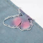 Distressed Pink Butterfly Jeans