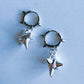 Spiked Hoop Morning Star Drop Earrings