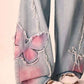 Distressed Pink Butterfly Jeans