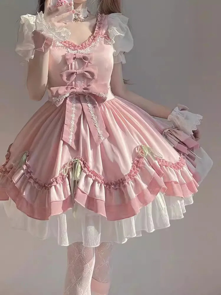 Pretty in Pink Lolita Bow Dress