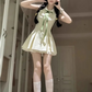 Green Ribbon Candy Delight Mini Dress