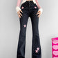 Pink Star Flared Jeans