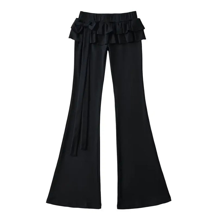 Ribbonflare Ruffle Flare Pants – Local Stock