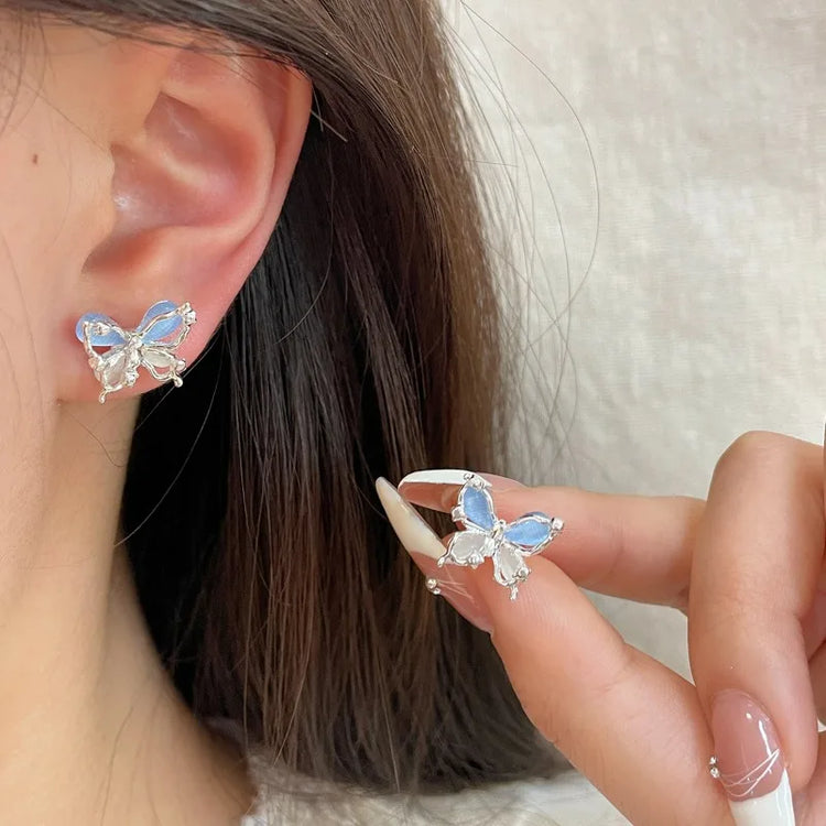 Liquid Metal Butterfly Earrings