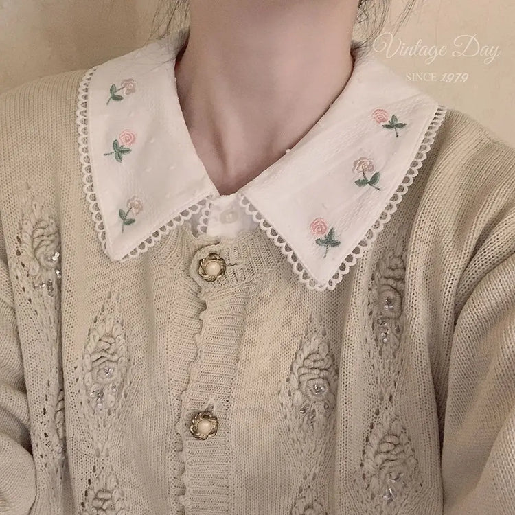 Precious Flower Embroidered Blouse