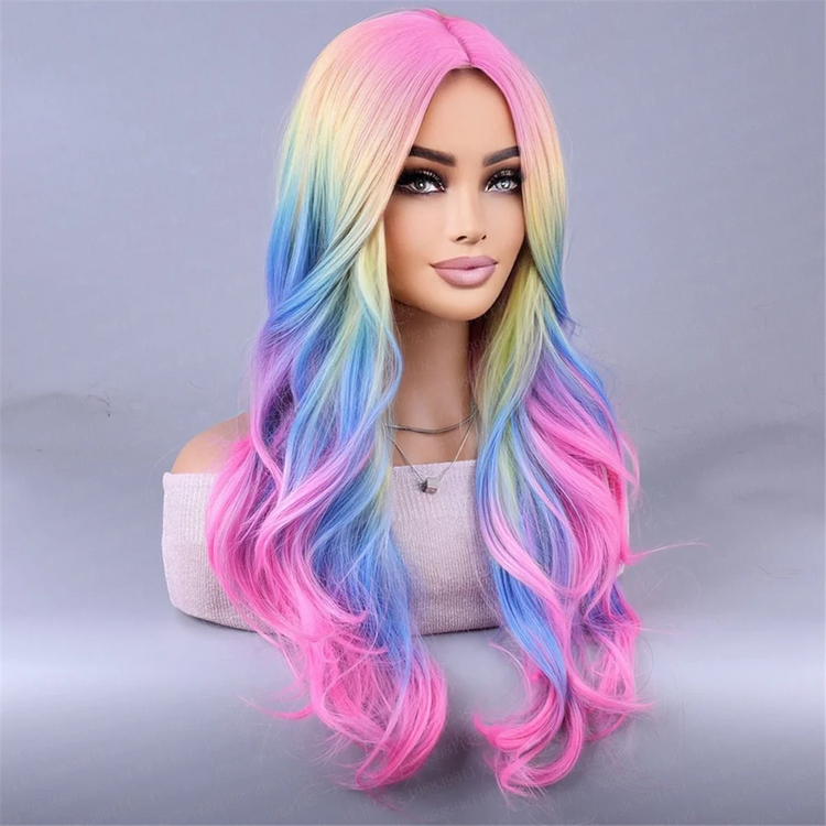 Vibrant Rainbow Wig