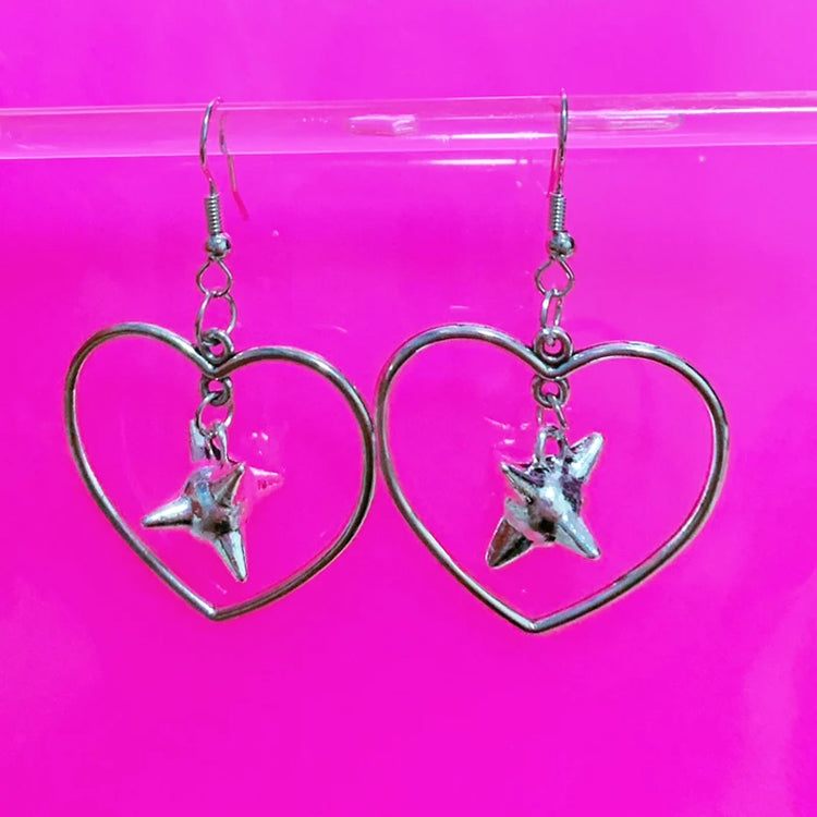 Morningstar Heart Drop Earrings