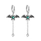 Pretty Dark Crystal Bat Earrings