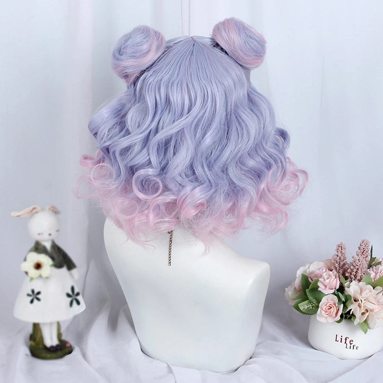 Kawaii Galaxy Space Bun Wig