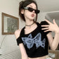 Butterfly Shadows Open Shoulder Top