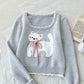 Bowtique Kitty Knit Sweater – Local Stock
