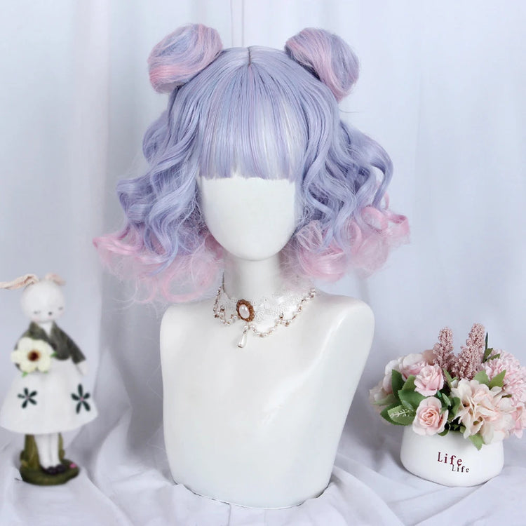 Kawaii Galaxy Space Bun Wig