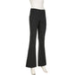 Angled front view of Y2K Business Chic Trousers on mannequin highlighting the structured flare and stripe pattern.