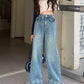 Cute Ruffle Wide Leg Jeans