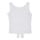 Front view of the Backstage Bow Backless Tank in gray.