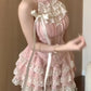 Three-quarter view of the Blushing Belle Skort Set worn by a model.