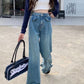 Cute Ruffle Wide Leg Jeans