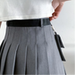 Gothic Streetwear Pleated Skort with Belt