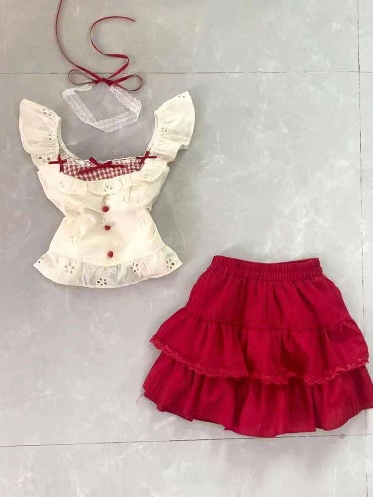 Cherry Parfait Skort Set – Local Stock