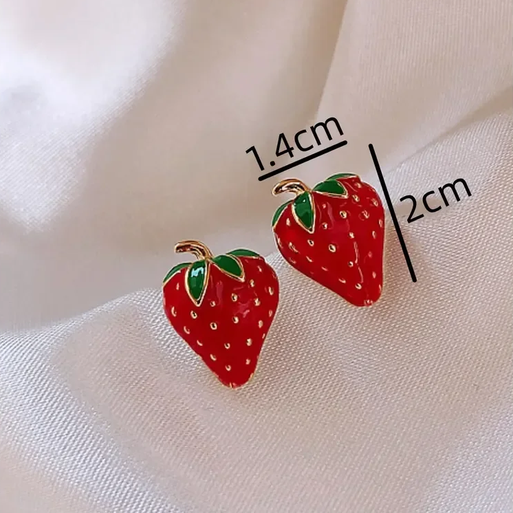 Sweet Strawberry Stud Earrings