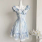 The front of the mini Ethereal Flower Princess Dress on a white mannequin.