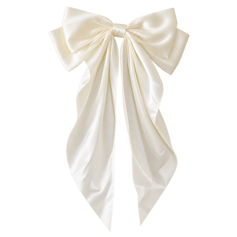 Long Satin Hair Bow