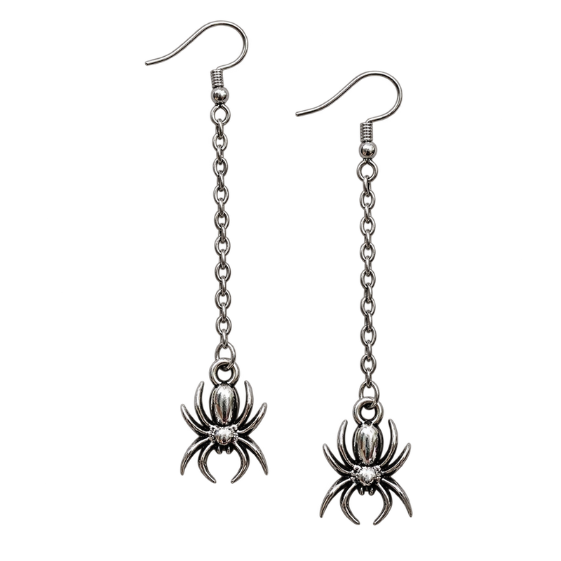 Long Spider Chain Earrings