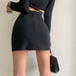 Back view of the Laced With Attitude Mini Skort in black