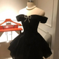 Angled front view of the Midnight Gala Bow Dress showing the sparkly velvet and sculpted bodice.