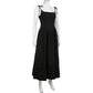 The Midnight Sonata Corset Dress on a white mannequin, showing the three-quarter view of the dress, full length, and silhouette.